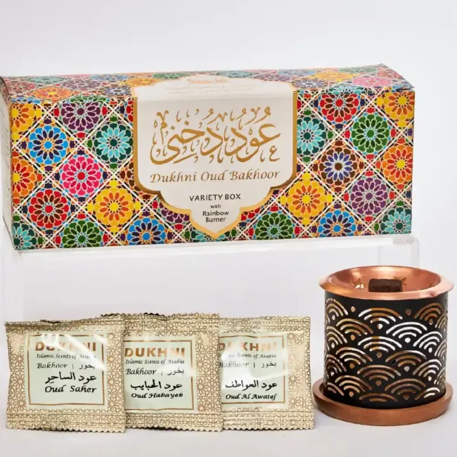 Bedūmiai Bakhoor Smilkalai (20 vnt.) ir ir Rainbow Egzotiškas Bakhoor Smilkalas