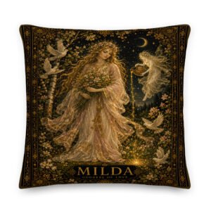 Premium Art Pillow Amulet “Baltic Legends | Milda - the Goddess of Love" | Azalia Art