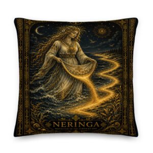 Premium Art Pillow Amulet “Baltic Legends | "Neringa — The Giantess Of The Coast" | Azalia Art