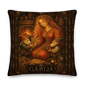 Premium Art Pillow Amulet “Baltic Legends | "GABIJA — The Guardian Of Family Happiness"  | Azalia Art