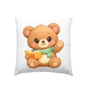 Premium Satin Interior Pillow "Fairytale Bear" (40×40 cm) - Azalia Kids