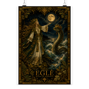 Art Poster “Baltic Legends – Eglė the Queen of Serpents" (42×60 cm) | Azalia Art