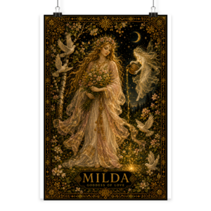 Art Poster “Baltic Legends | Milda - the Goddess of Love" (42×60 cm) | Azalia Art