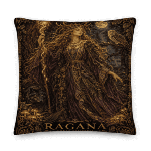 Premium Art Pillow Amulet “Baltic Legends | Ragana — the Great Priestess of the Forest” | Azalia Art